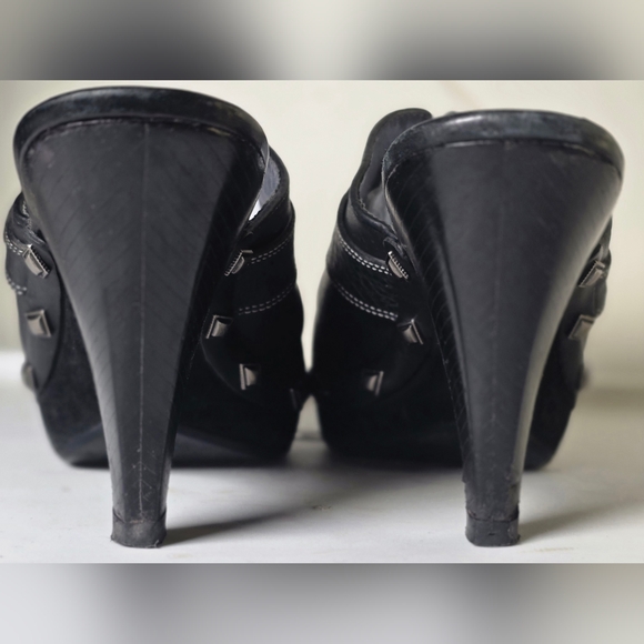 Cole Haan Black Leather Studded Mules 7 1/2 - Picture 7 of 12